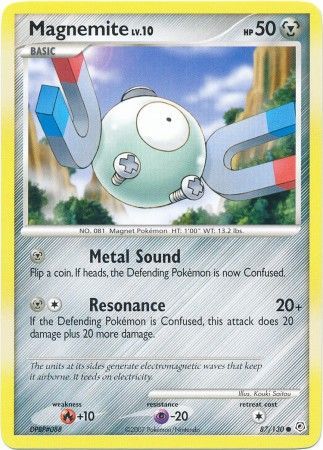 Magnemite 87 130 Common Diamond Pearl Base Set Singles Magnemite 87 130 Common Diamond Pearl Base Set Singles