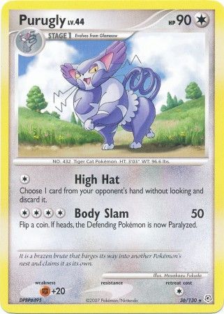 Purugly 36 130 Rare Diamond Pearl Base Set Singles Purugly 36 130 Rare Diamond Pearl Base Set Singles