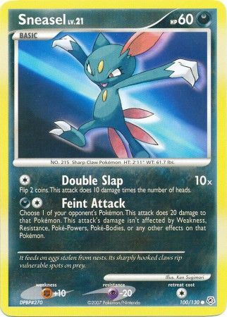 Sneasel 100 130 Common Diamond Pearl Base Set Singles Sneasel 100 130 Common Diamond Pearl Base Set Singles