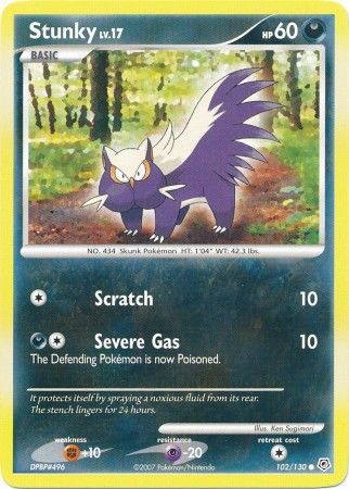 Stunky 102 130 Common Diamond Pearl Base Set Singles Stunky 102 130 Common Diamond Pearl Base Set Singles