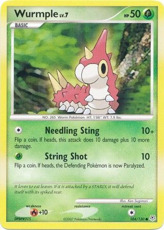 Wurmple 104 130 Common Diamond Pearl Base Set Singles Wurmple 104 130 Common Diamond Pearl Base Set Singles