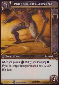 Dragonstalker s Legguards Molten Core 2 30 Rare Dragonstalker s Legguards Molten Core 2 30 Rare