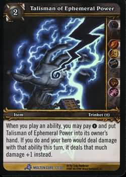 Talisman of Ephemeral Power Molten Core 13 30 Rare Talisman of Ephemeral Power Molten Core 13 30 Rare