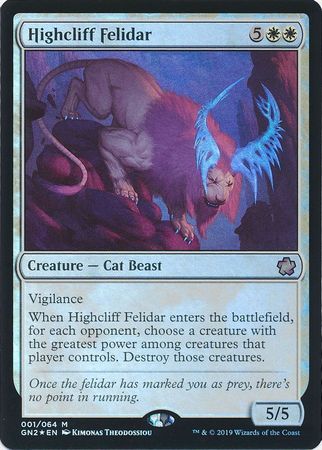 Highcliff Felidar 001 064 Foil Magic Game Night 2019 Box Set Singles Highcliff Felidar 001 064 Foil Magic Game Night 2019 Box Set Singles