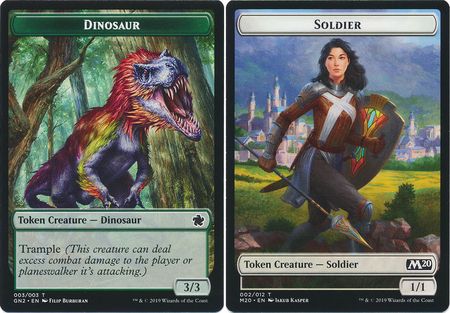 Dinosaur Token 003 Soldier Token 002 Magic Game Night 2019 Box Set Singles Dinosaur Token 003 Soldier Token 002 Magic Game Night 2019 Box Set Singles