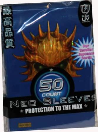 Max Pro Blue w Skull 50ct Yugioh Sized Mini Sleeves 7060SKC Sleeves Max Pro Blue w Skull 50ct Yugioh Sized Mini Sleeves 7060SKC Sleeves
