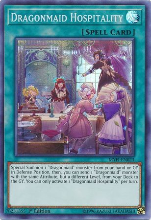 Dragonmaid Hospitality MYFI EN023 Super Rare 1st Edition Mystic Fighters Singles Dragonmaid Hospitality MYFI EN023 Super Rare 1st Edition Mystic Fighters Singles