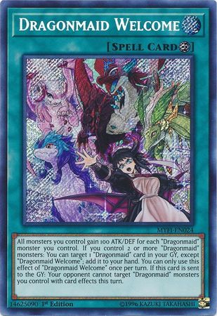 Dragonmaid Welcome MYFI EN024 Secret Rare 1st Edition Mystic Fighters Singles Dragonmaid Welcome MYFI EN024 Secret Rare 1st Edition Mystic Fighters Singles