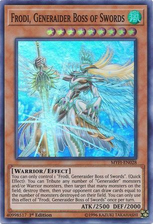 Frodi Generaider Boss of Swords MYFI EN028 Super Rare 1st Edition Mystic Fighters Singles Frodi Generaider Boss of Swords MYFI EN028 Super Rare 1st Edition Mystic Fighters Singles