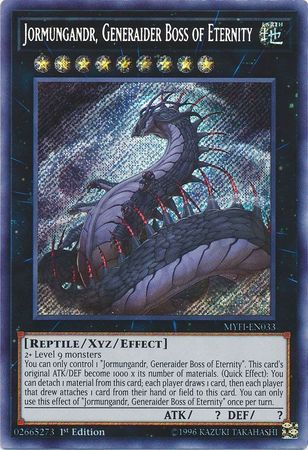 Jormungandr Generaider Boss of Eternity MYFI EN033 Secret Rare 1st Edition Mystic Fighters Singles Jormungandr Generaider Boss of Eternity MYFI EN033 Secret Rare 1st Edition Mystic Fighters Singles