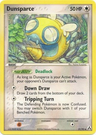 Dunsparce 31/92 3 EX LEGEND MAKER UNCOMMON PTCG