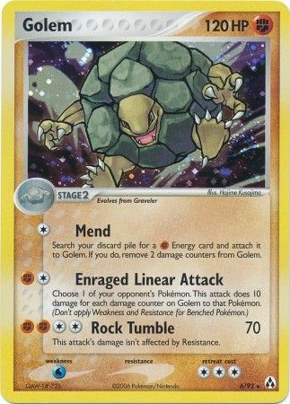 Golem 6 92 Holo Rare Ex Legend Maker Singles Golem 6 92 Holo Rare Ex Legend Maker Singles