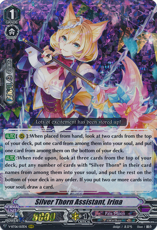 Silver Thorn Assistant Irina V BT06 013EN Triple Rare RRR V Booster Set 6 Phantasmal Steed VGE V BT06 Silver Thorn Assistant Irina V BT06 013EN Triple Rare RRR V Booster Set 6 Phantasmal Steed VGE V BT06