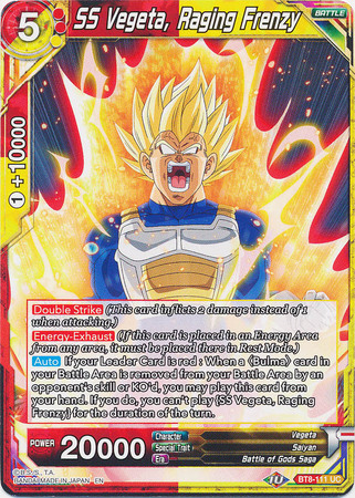 SS Vegeta Raging Frenzy BT8 111 Uncommon SS Vegeta Raging Frenzy BT8 111 Uncommon