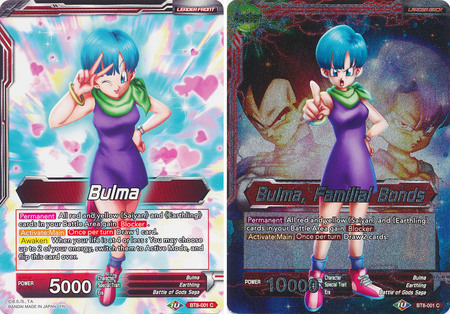 Bulma Bulma Familial Bonds BT8 001 Foil Common Bulma Bulma Familial Bonds BT8 001 Foil Common