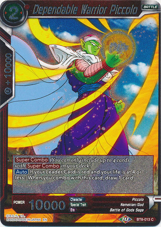 Dependable Warrior Piccolo BT8 013 Foil Common Dependable Warrior Piccolo BT8 013 Foil Common