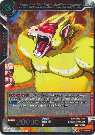 Great Ape Son Goku Abilities Amplified BT8 004 Foil Common Malicious Machinations Foil Singles Great Ape Son Goku Abilities Amplified BT8 004 Foil Common Malicious Machinations Foil Singles