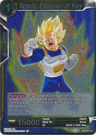 Vegeta Explosion of Fury BT8 071 Foil Common Malicious Machinations Foil Singles Vegeta Explosion of Fury BT8 071 Foil Common Malicious Machinations Foil Singles