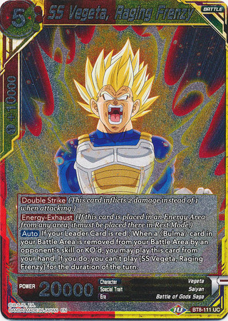 SS Vegeta Raging Frenzy BT8 111 Foil Uncommon Malicious Machinations Foil Singles SS Vegeta Raging Frenzy BT8 111 Foil Uncommon Malicious Machinations Foil Singles