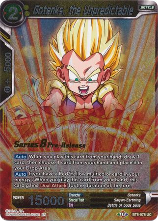 Gotenks the Unpredictable BT8 078 Pre Release Promo Dragon Ball Super Pre Release Promos Gotenks the Unpredictable BT8 078 Pre Release Promo Dragon Ball Super Pre Release Promos