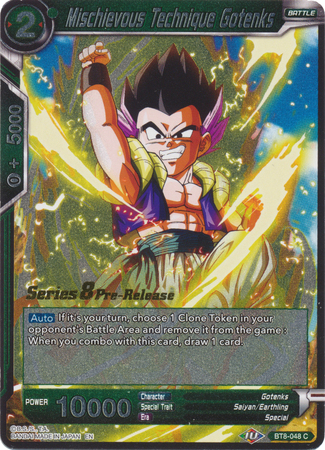 Mischievous Technique Gotenks BT8 048 Pre Release Promo Dragon Ball Super Pre Release Promos Mischievous Technique Gotenks BT8 048 Pre Release Promo Dragon Ball Super Pre Release Promos