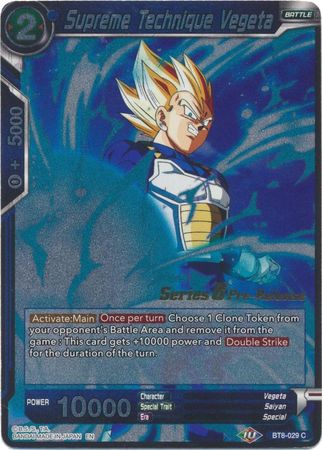 Supreme Technique Vegeta BT8 029 Pre Release Promo Supreme Technique Vegeta BT8 029 Pre Release Promo