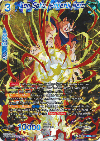 Dragon Ball Super TCG Son Goku BT8-127 Prideful Hero Noble Hero Rare NHR