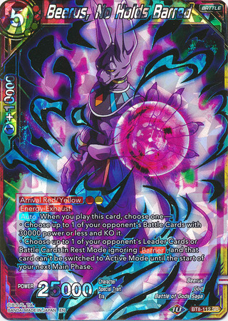 Beerus No Holds Barred BT8 112 Super Rare Malicious Machinations Singles Beerus No Holds Barred BT8 112 Super Rare Malicious Machinations Singles