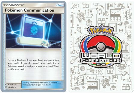 Pokemon Communication 152 181 2019 World Championship Card Pokemon World Championship Deck Singles Pokemon Communication 152 181 2019 World Championship Card Pokemon World Championship Deck Singles
