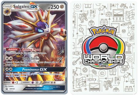 Pokemon Metal Card Solgaleo GX HP 190 Gold Card Trade Card