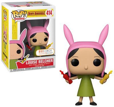 Louise Belcher w Ketchup and Mustard 414 POP Vinyl Figure BoxLunch Bob s Burgers Louise Belcher w Ketchup and Mustard 414 POP Vinyl Figure BoxLunch Bob s Burgers