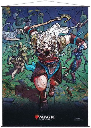 Ultra Pro MTG Ajani Stained Glass Wall Scroll UP18175 Magic The Gathering Miscellaneous Supplies Ultra Pro MTG Ajani Stained Glass Wall Scroll UP18175 Magic The Gathering Miscellaneous Supplies