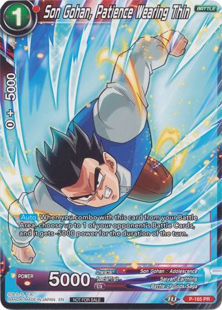 Son Gohan Patience Wearing Thin P 165 Non Foil Promo Other Dragon Ball Super Promos Son Gohan Patience Wearing Thin P 165 Non Foil Promo Other Dragon Ball Super Promos