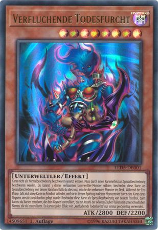 Curse Necrofear German LED5 DE001 Ultra Rare 1st Edition German Yugioh Cards Curse Necrofear German LED5 DE001 Ultra Rare 1st Edition German Yugioh Cards