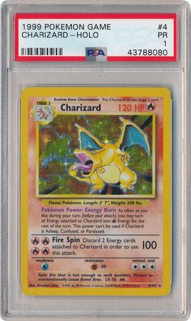 Charizard 4 102 PSA PR 1 Holo Rare Unlimited Base Set 8080 Base Set Unlimited Singles Charizard 4 102 PSA PR 1 Holo Rare Unlimited Base Set 8080 Base Set Unlimited Singles