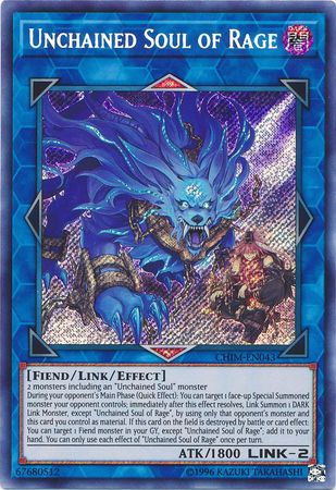 Unchained Soul of Rage CHIM EN043 Secret Rare Unlimited Unchained Soul of Rage CHIM EN043 Secret Rare Unlimited