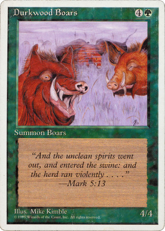 Durkwood Boars Alternate 4th Edition MTG Alternate 4th Edition Singles