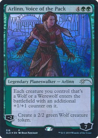Arlinn Voice of the Pack SLD Stained Glass Foil Promo Secret Lair Drop Series Singles Arlinn Voice of the Pack SLD Stained Glass Foil Promo Secret Lair Drop Series Singles