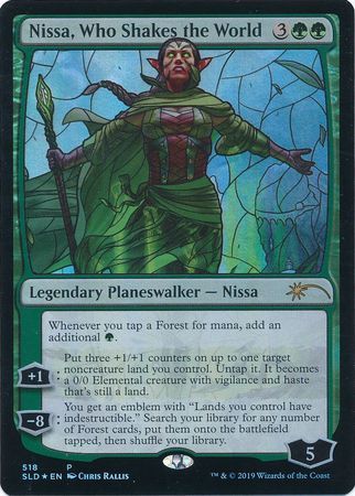Nissa Who Shakes the World SLD Stained Glass Foil Promo Secret Lair Drop Series Singles Nissa Who Shakes the World SLD Stained Glass Foil Promo Secret Lair Drop Series Singles