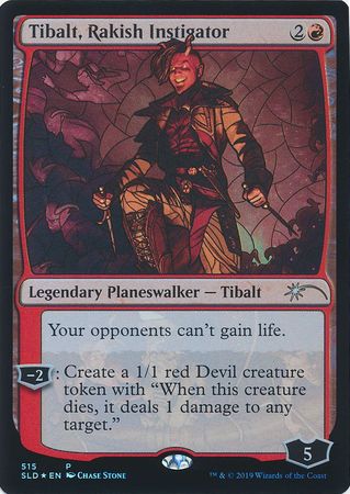Tibalt Rakish Instigator SLD Stained Glass Foil Promo Secret Lair Drop Series Singles Tibalt Rakish Instigator SLD Stained Glass Foil Promo Secret Lair Drop Series Singles