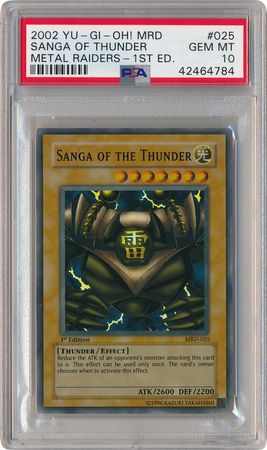 Sanga of the Thunder MRD 025 PSA GEM MT 10 Super Rare 1st Edition MRD 4784 Metal Raiders MRD Singles Sanga of the Thunder MRD 025 PSA GEM MT 10 Super Rare 1st Edition MRD 4784 Metal Raiders MRD Singles