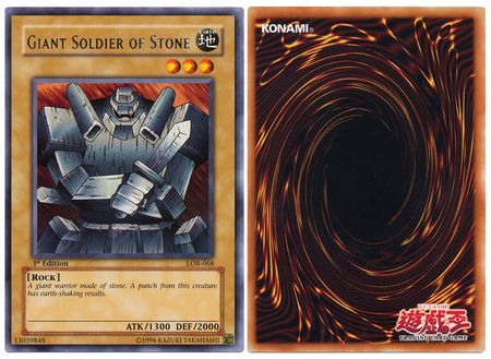 Giant Soldier of Stone LOB 068 Rare 1st Edition Asian English Version Legend of Blue Eyes White Dragon 1st Edition Singles Giant Soldier of Stone LOB 068 Rare 1st Edition Asian English Version Legend of Blue Eyes White Dragon 1st Edition Singles