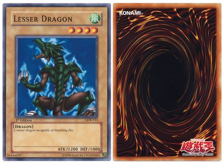 Card Light Play Lesser Dragon LOB-113 Yu-Gi-Oh 