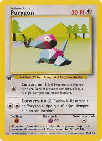 Porygon 39 102 Uncommon 1st Edition Base Set Spanish Other Non English Pokemon Singles Porygon 39 102 Uncommon 1st Edition Base Set Spanish Other Non English Pokemon Singles