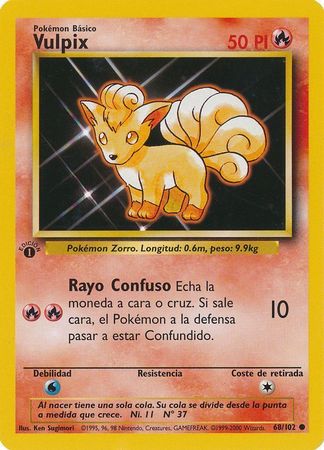 Vulpix 68 102 Common 1st Edition Base Set Spanish Other Non English Pokemon Singles Vulpix 68 102 Common 1st Edition Base Set Spanish Other Non English Pokemon Singles