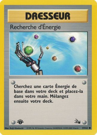 Recherche d Energie Energy Search 59 62 Common 1st Edition Fossil French Other Non English Pokemon Singles Recherche d Energie Energy Search 59 62 Common 1st Edition Fossil French Other Non English Pokemon Singles