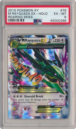 M Rayquaza EX 76 108 PSA EX MT 6 Ultra Rare XY Roaring Skies 0268 XY Roaring Skies Singles M Rayquaza EX 76 108 PSA EX MT 6 Ultra Rare XY Roaring Skies 0268 XY Roaring Skies Singles