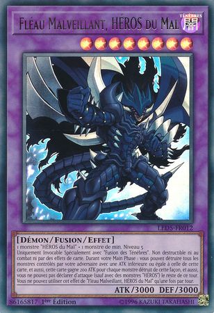 Evil HERO Malicious Bane French LED5 FR012 Ultra Rare 1st Edition French Yugioh Cards Evil HERO Malicious Bane French LED5 FR012 Ultra Rare 1st Edition French Yugioh Cards
