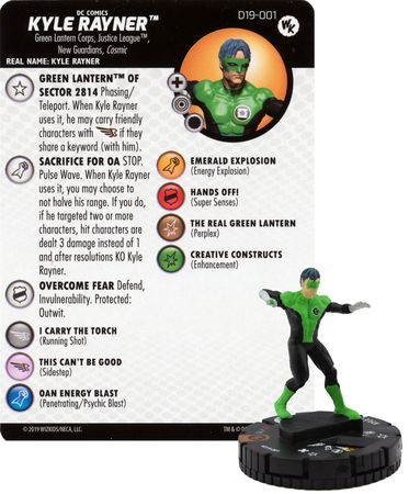 Kyle Rayner D19 001 Wizkids Promo Marvel Heroclix Kyle Rayner D19 001 Wizkids Promo Marvel Heroclix