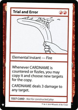 Trial and Error Planeswalker Symbol Mystery Booster Test Card with Planeswalker Symbol Singles Trial and Error Planeswalker Symbol Mystery Booster Test Card with Planeswalker Symbol Singles